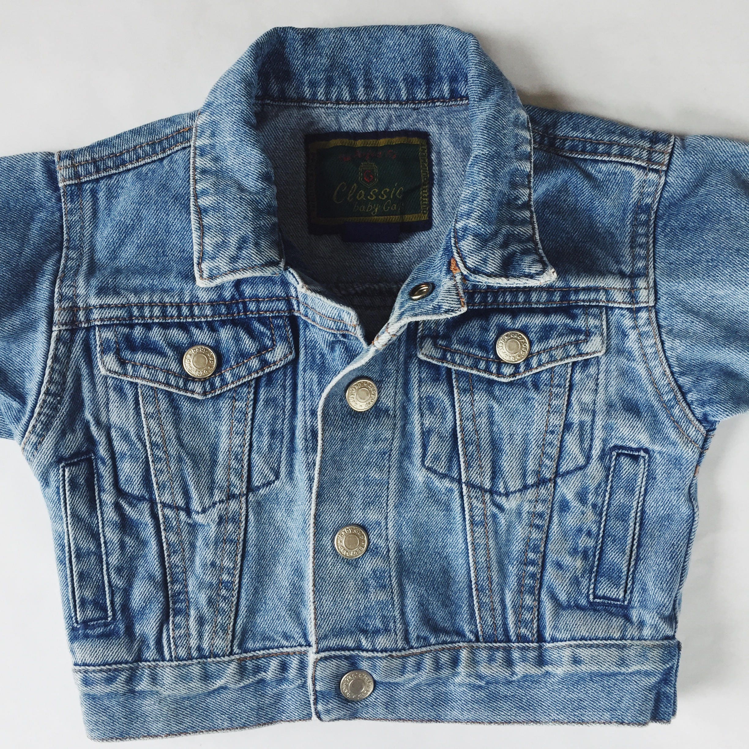 Medium 90s GAP Cropped Denim Short Sleeve Collared Shirt Jacket - Etsy