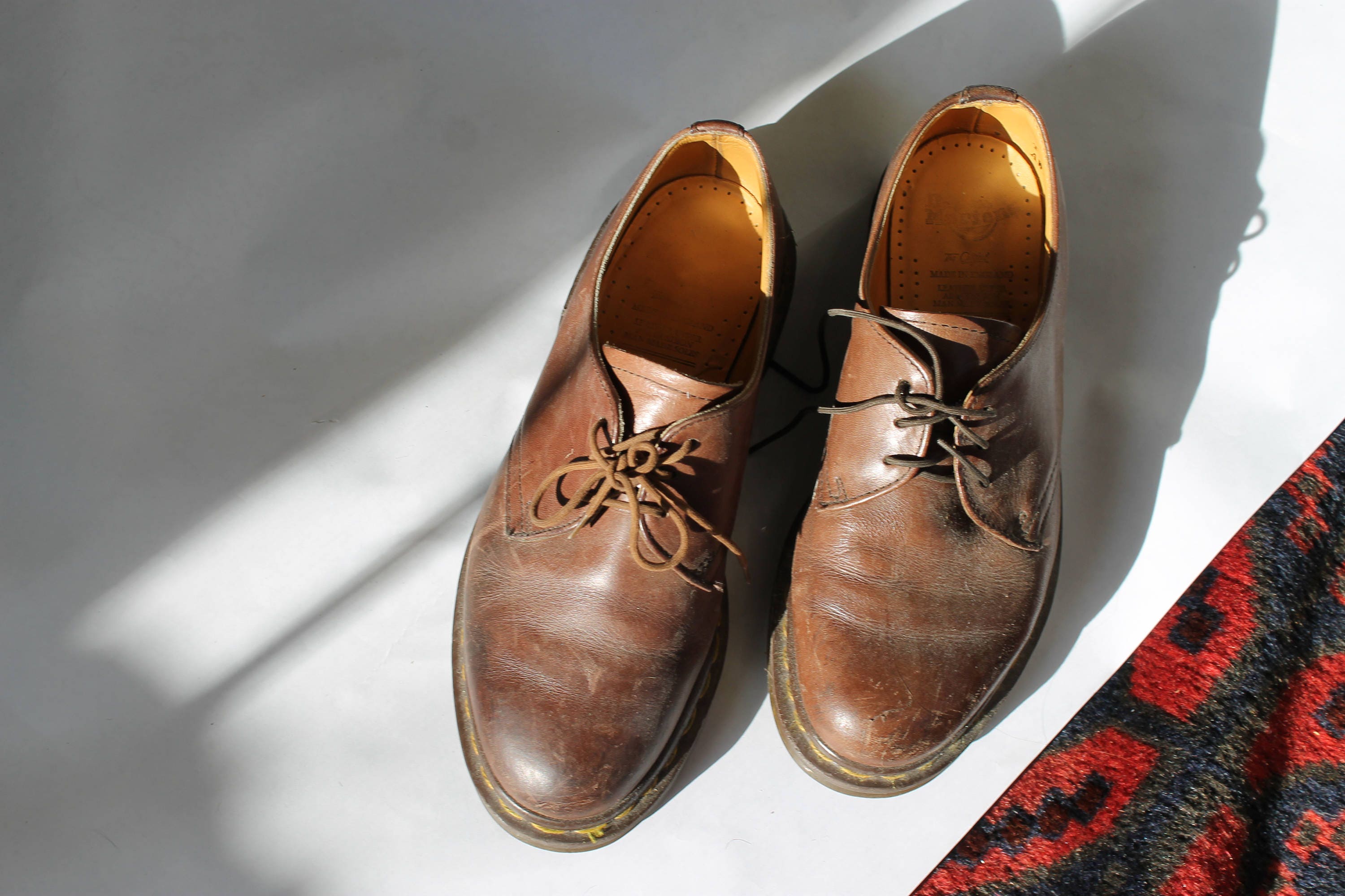 Brown Dr. Martens DR. MARTENS made in ENGLAND Dr. Martens oxfords
