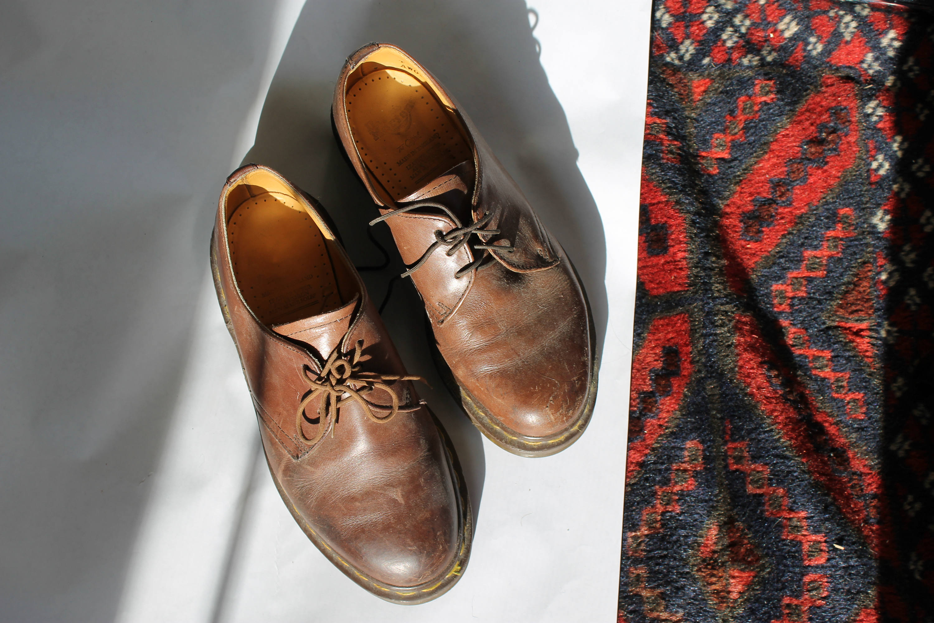 Brown Dr. Martens DR. MARTENS made in ENGLAND Dr. Martens oxfords