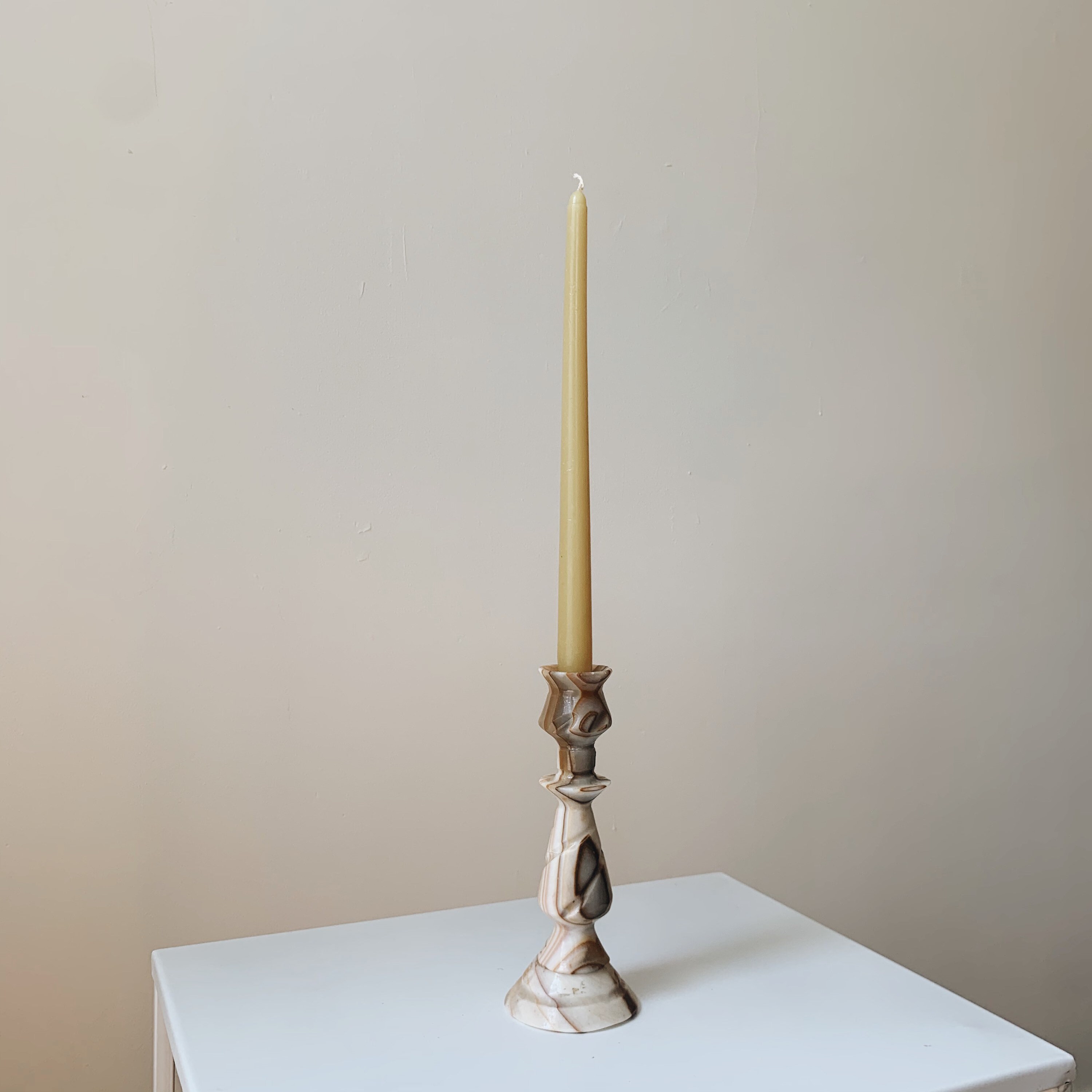 Vintage onyx candle holder