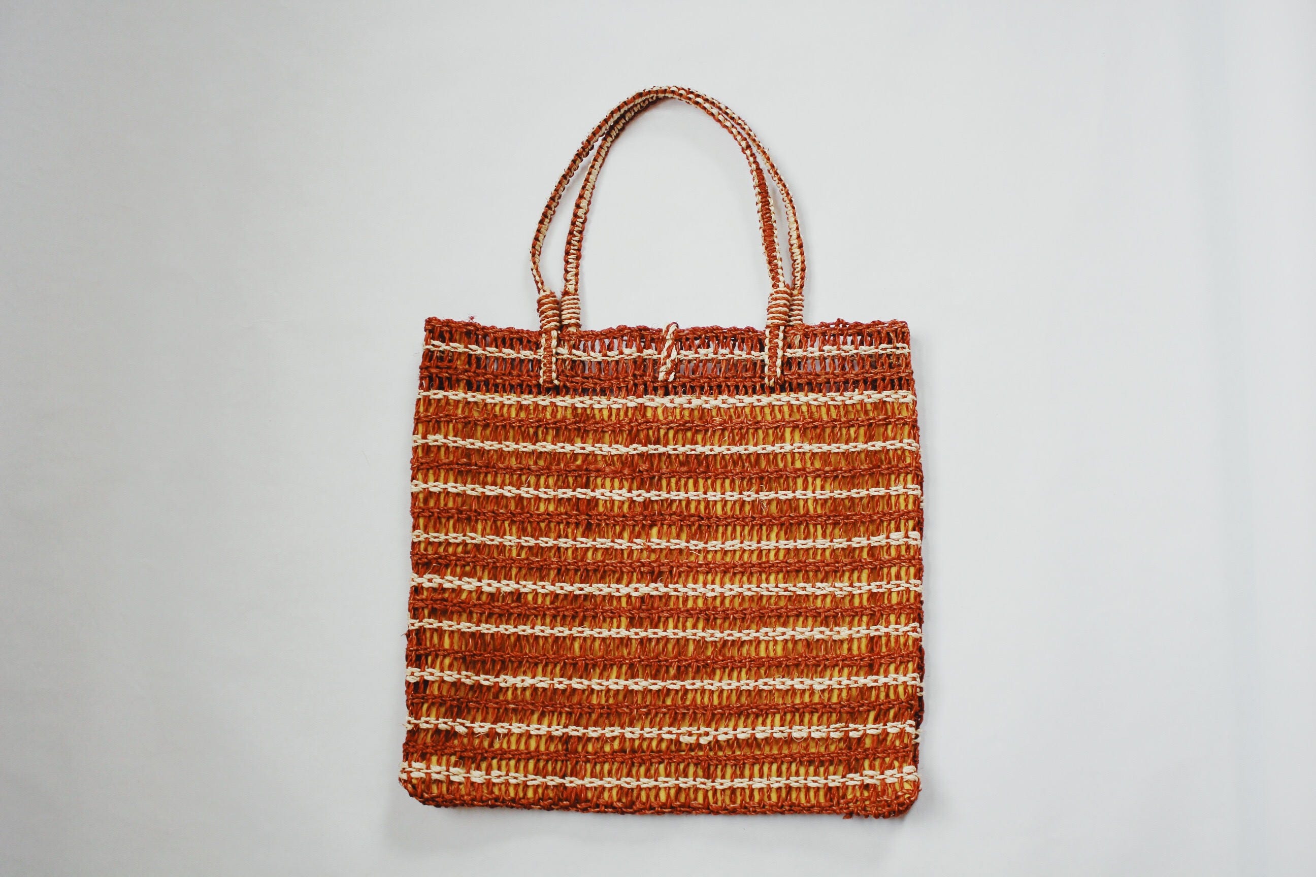 FREDA BAG | rust vintage woven bag | woven purse | crochet bag ...