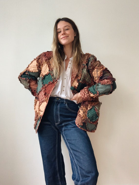 Handmade vintage quilted coat