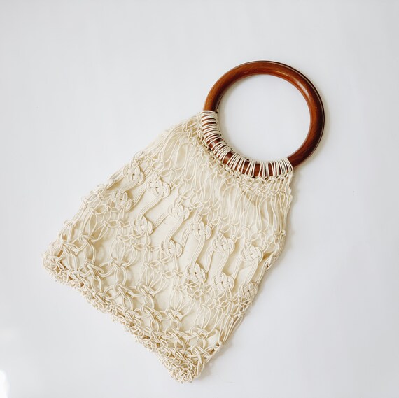 vintage crochet bag