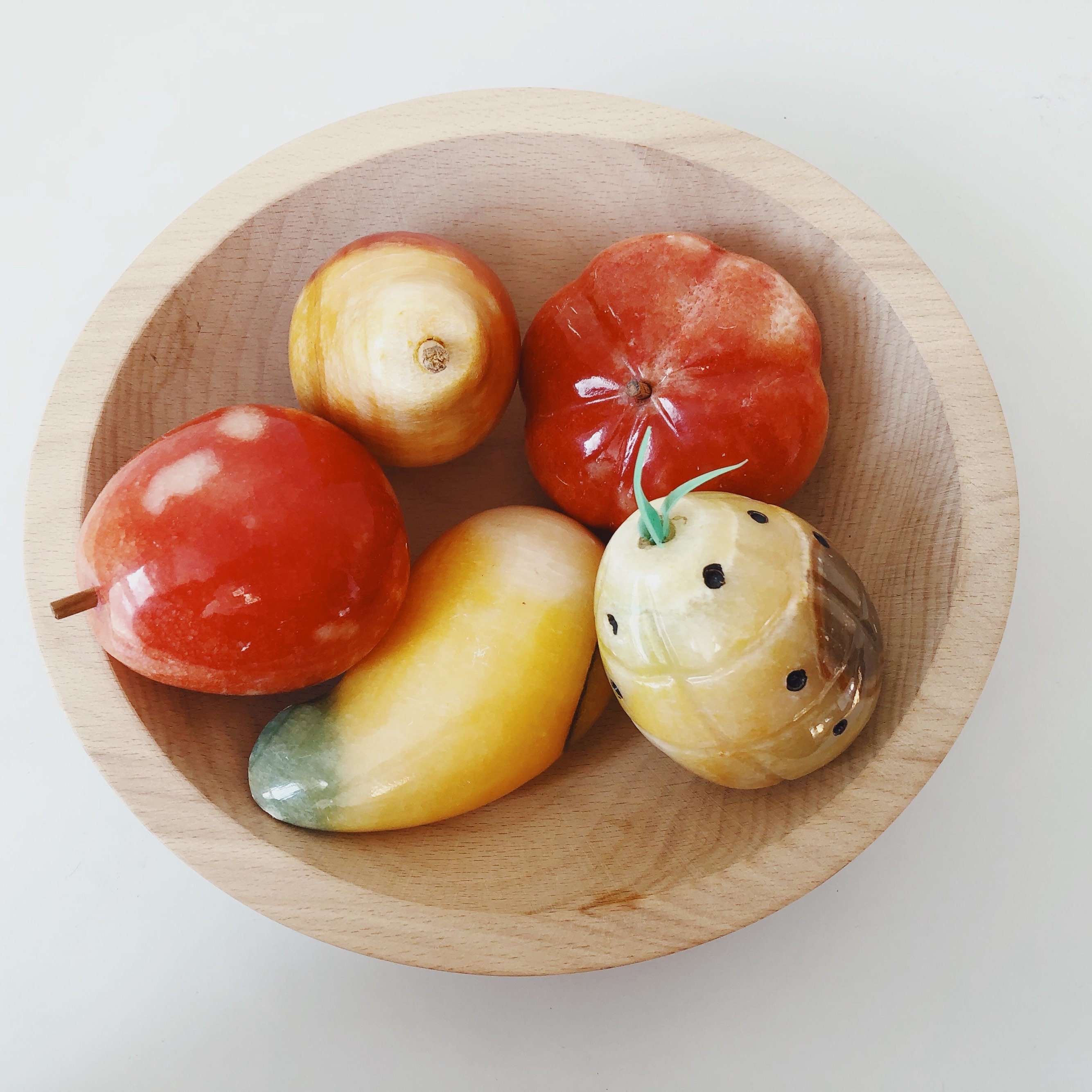Mid century marble fruit