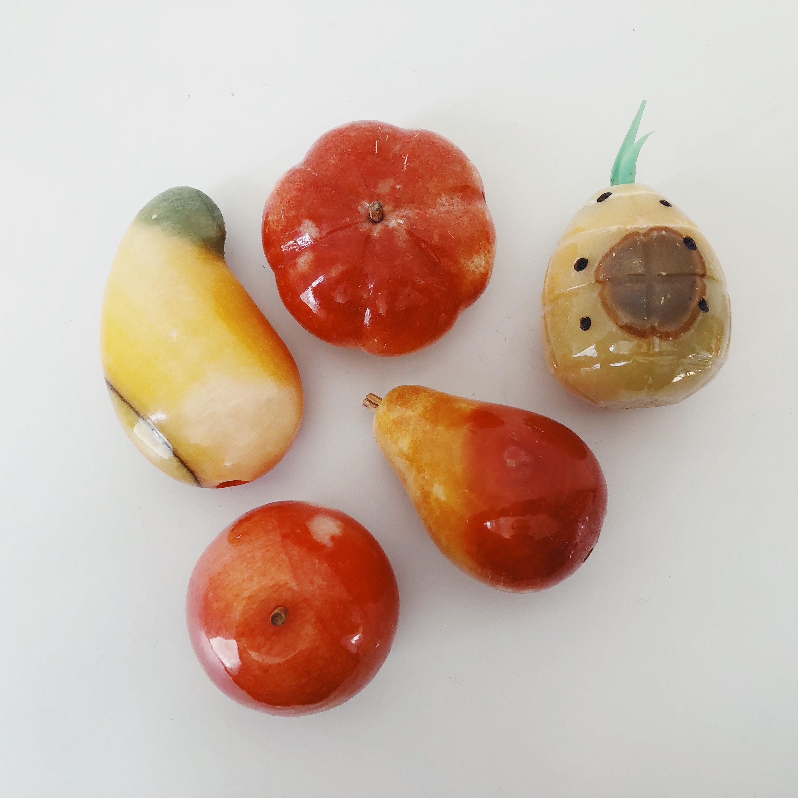 Mid century marble fruit