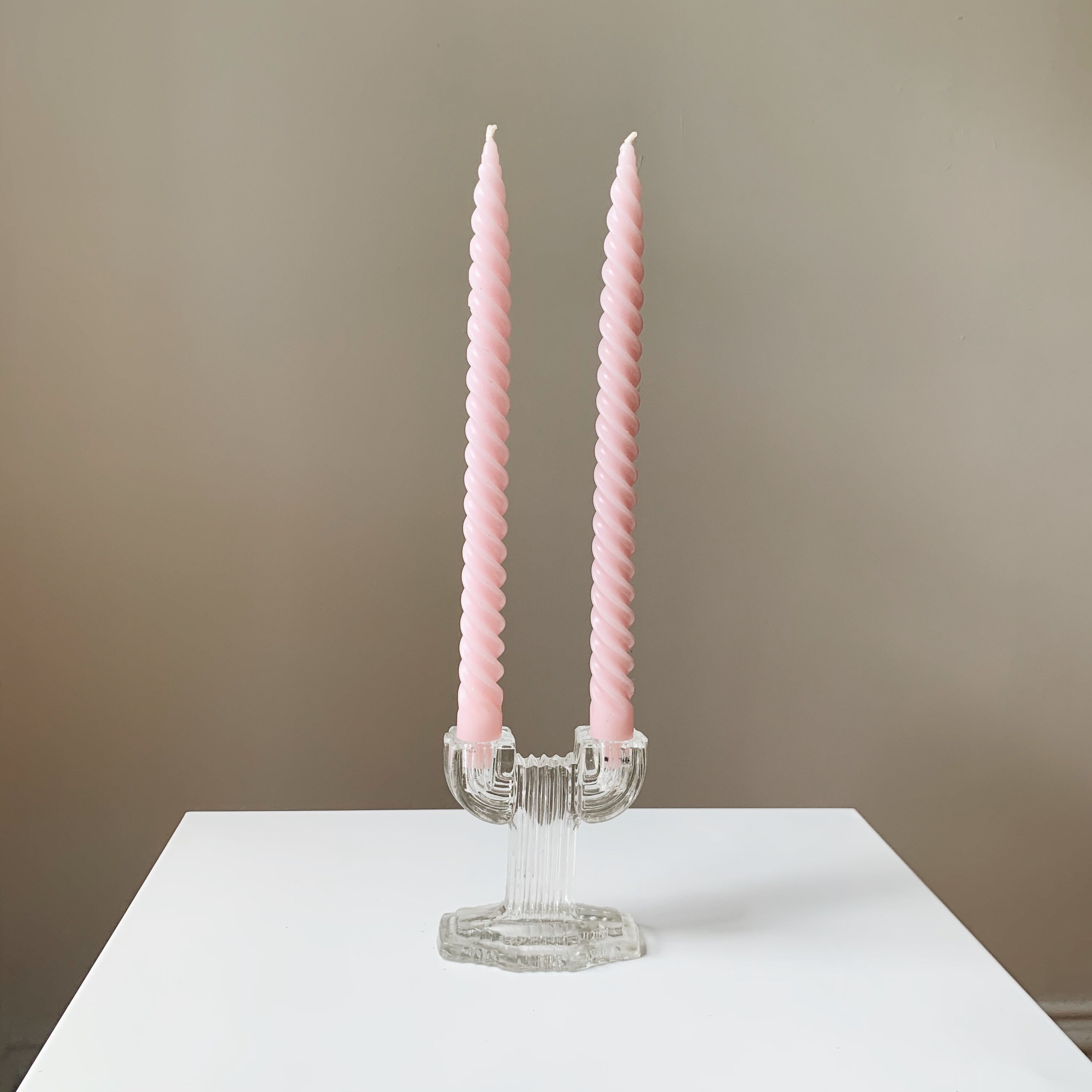 Vintage glass candle holder