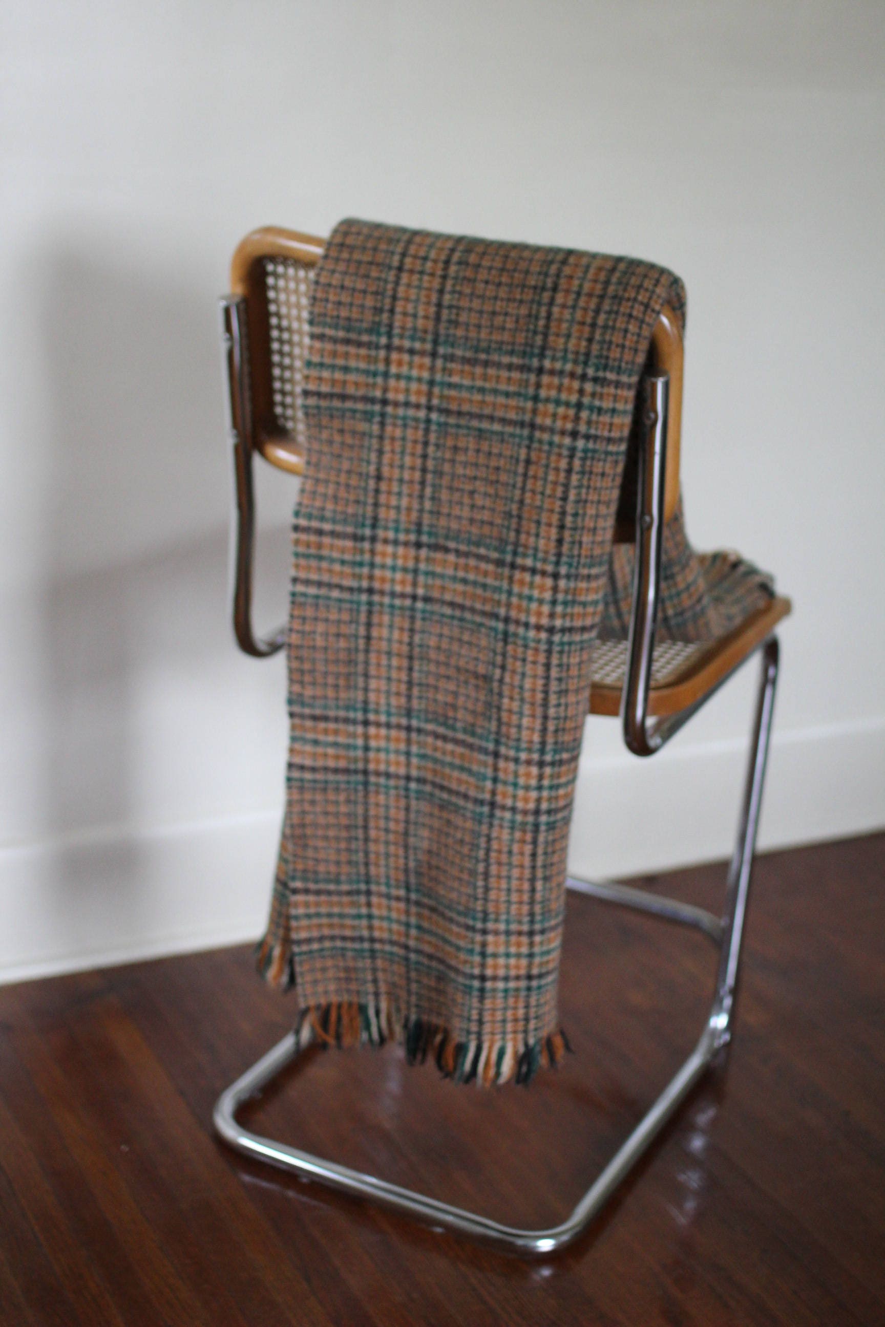 Plaid 100 wool blanket Made in Scotland Glenfiddich brand Able Shoppe