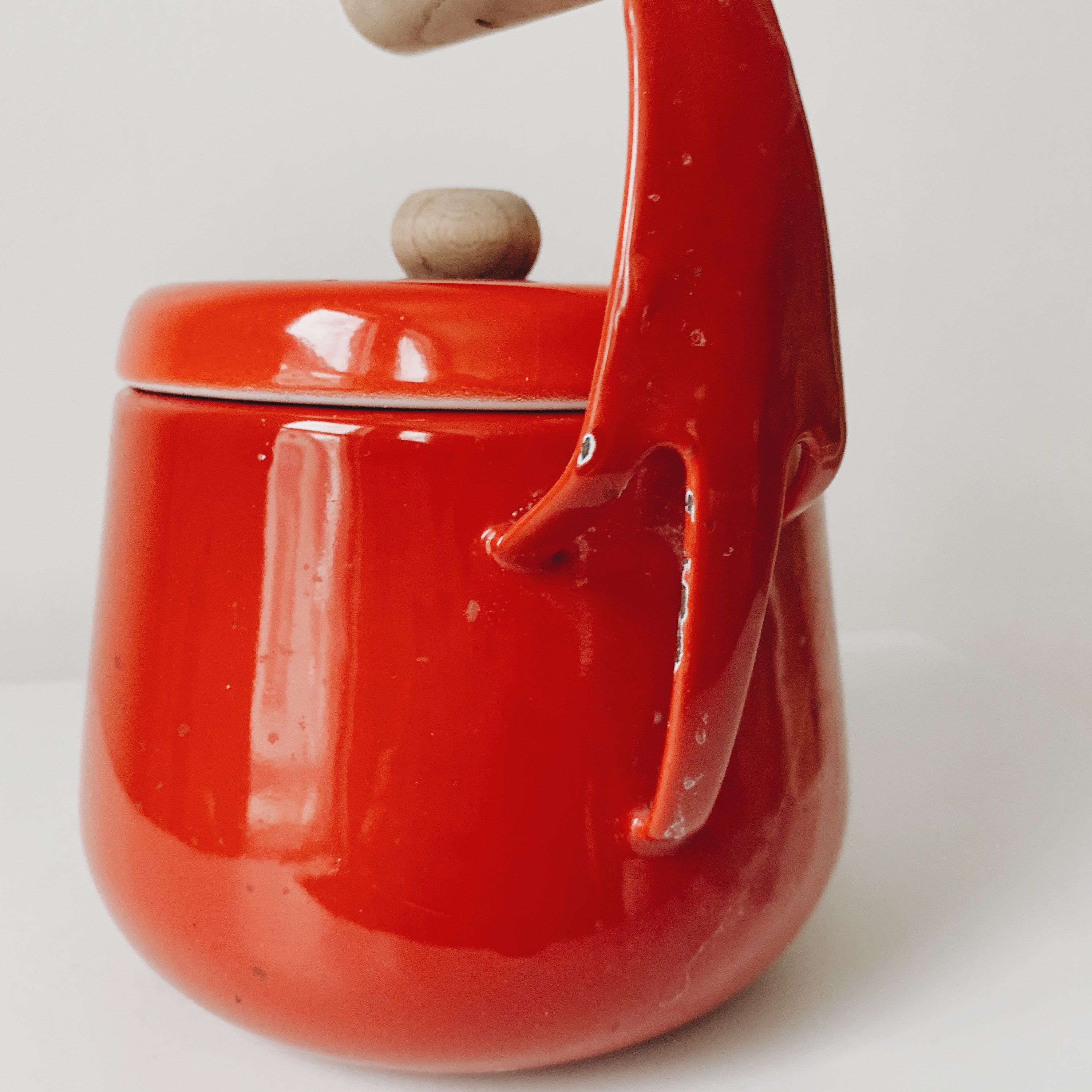 Vintage enamel kettle