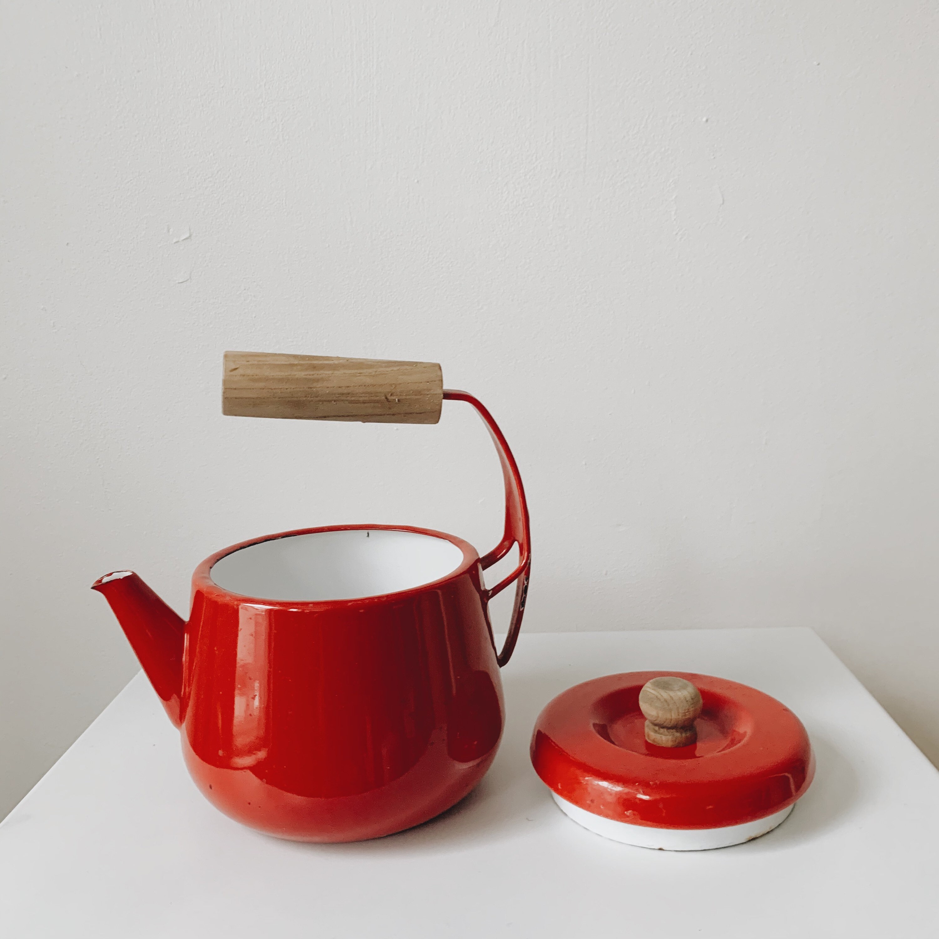 Vintage enamel kettle