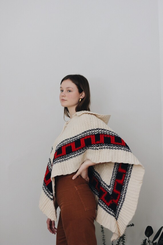 70s knit poncho