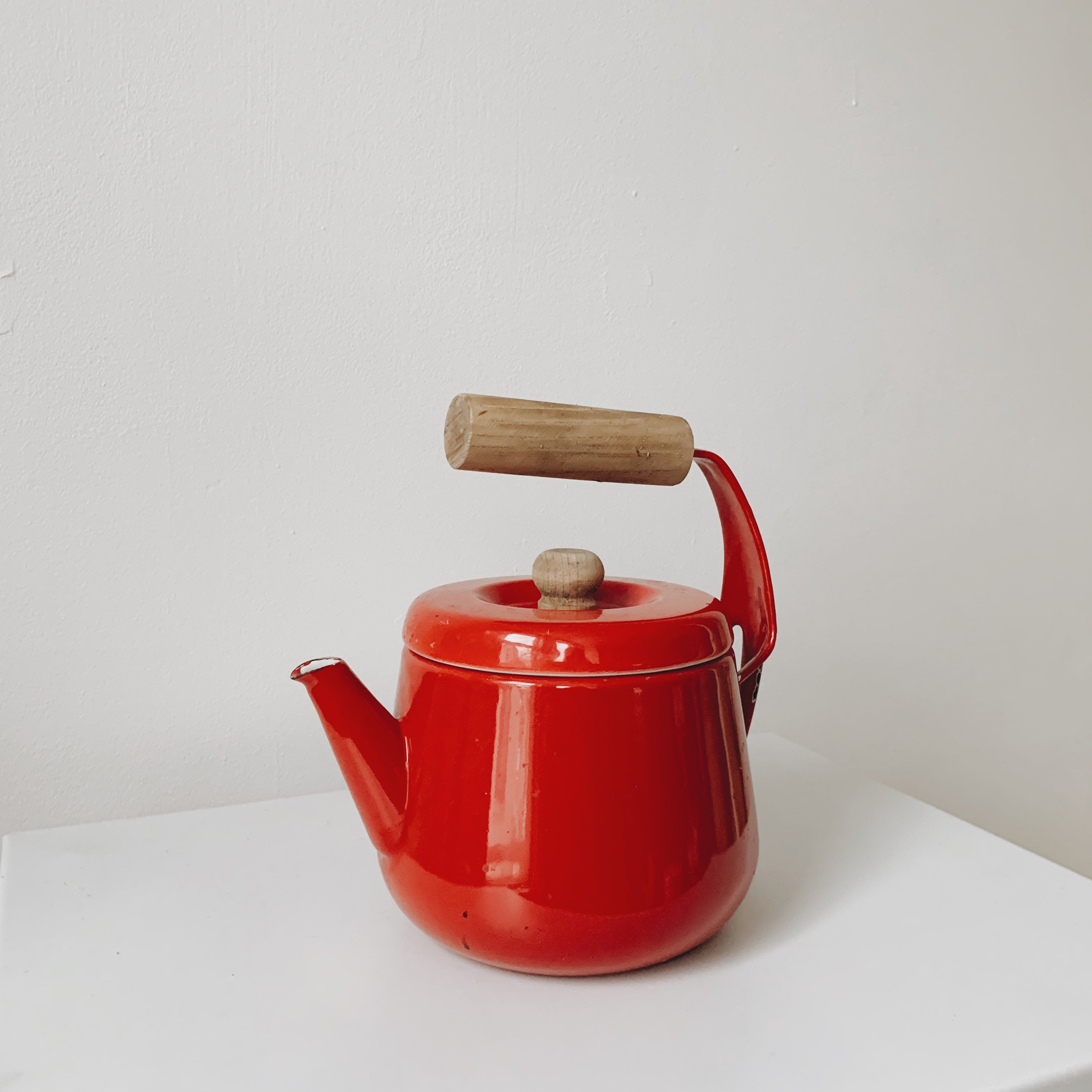 Vintage enamel kettle