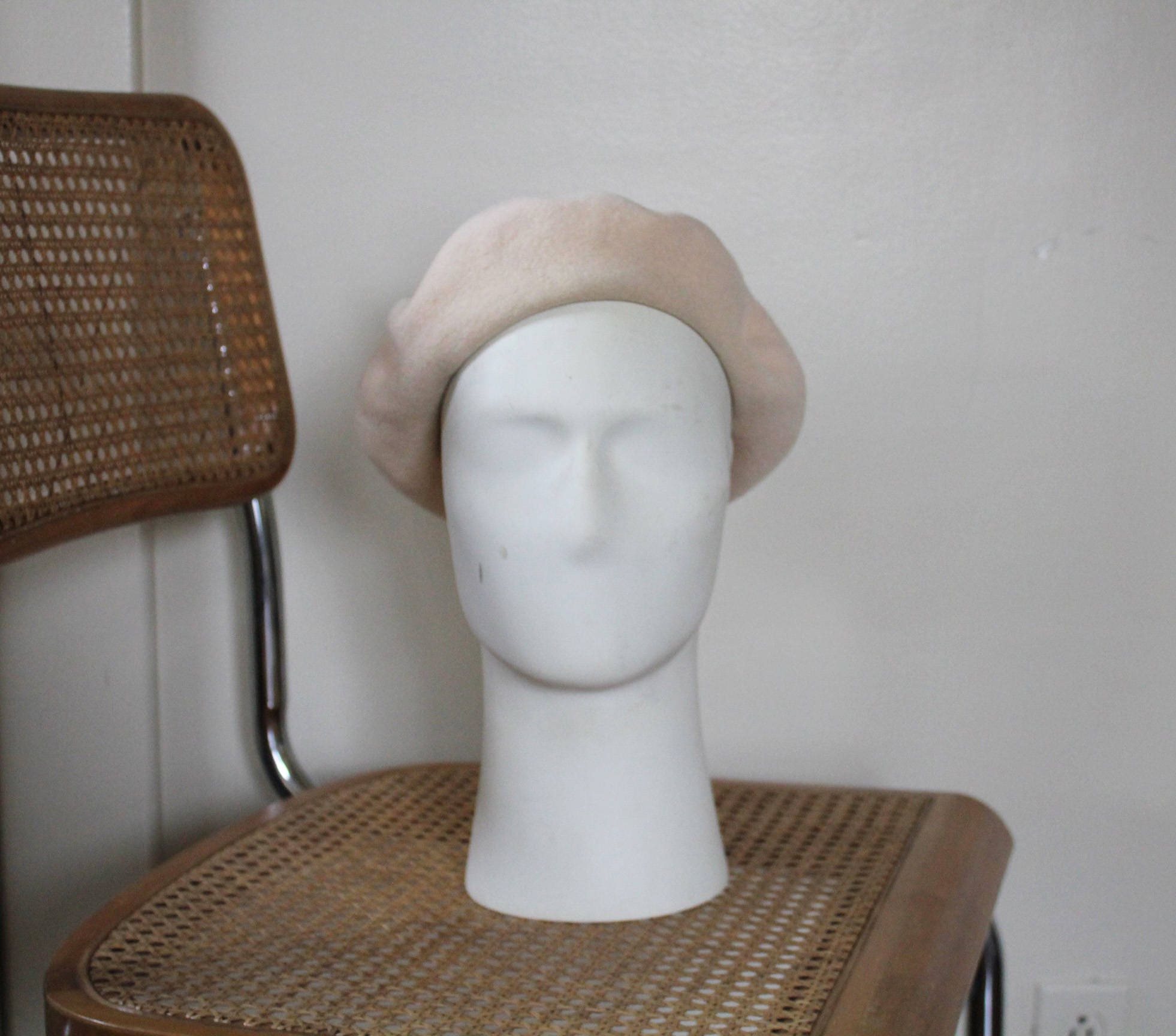 cream wool BERET winter beret beret hat women's beret vintage beret white beret wool