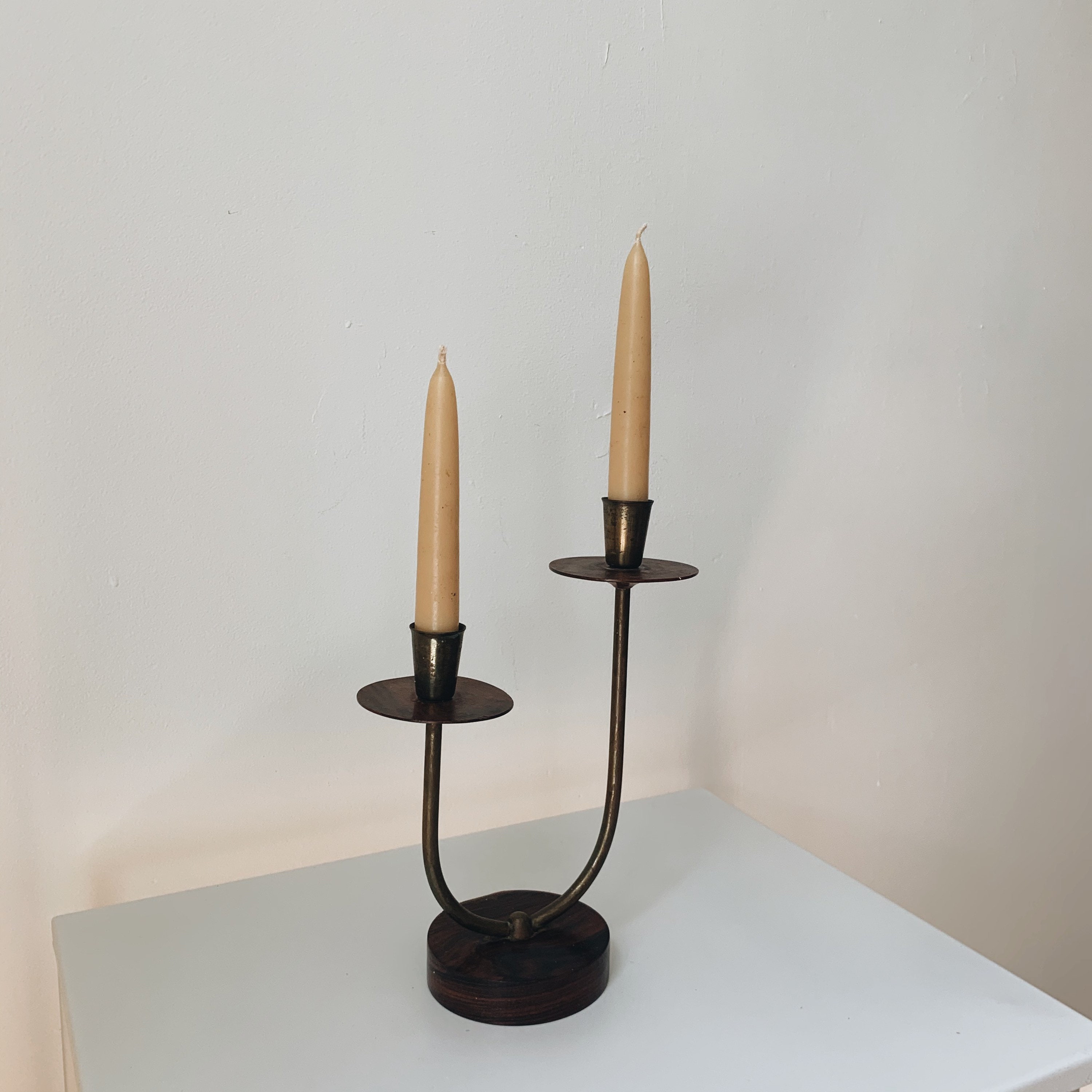 Mid-century modern asymmetrical candle holder