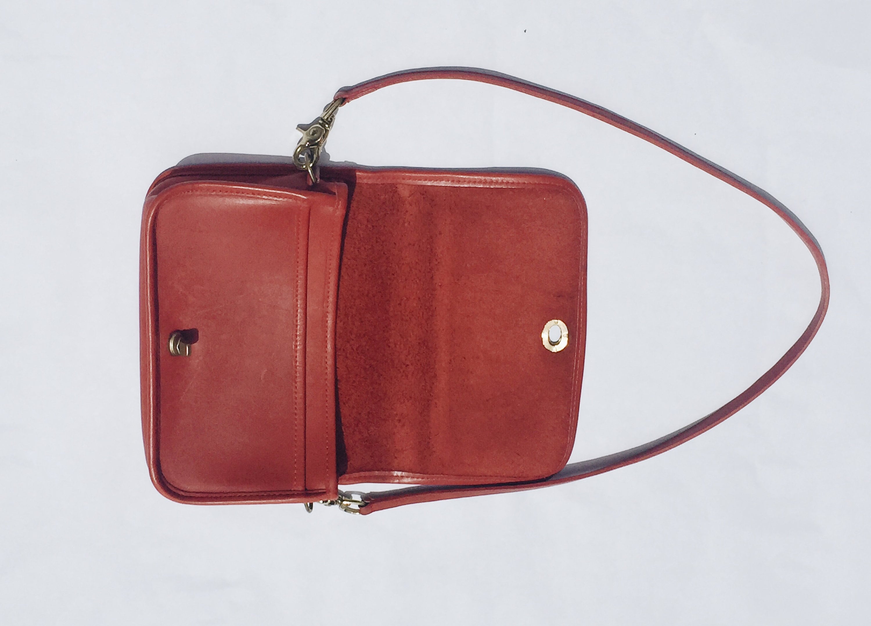 Leather crossbody bag Coach Red in Leather - 34492543
