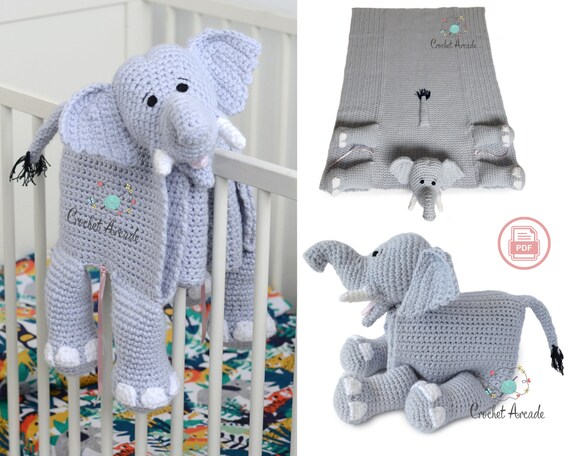 crochet elephant baby blanket