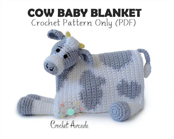 Cow Baby Blanket Crochet Pattern Cuddle And Play Cow Blanket Toy Crochet Pattern Crochet Baby Blanket Pattern Crochet Cow Blanket Pattern