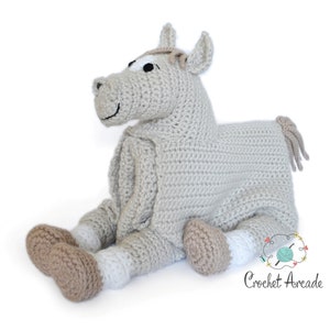 Unicorn Horse Baby Blanket CROCHET PATTERN PDF Cuddle & Play Horse Unicorn Blanket Toy Crochet Pattern Crochet Baby Blanket Pattern image 9