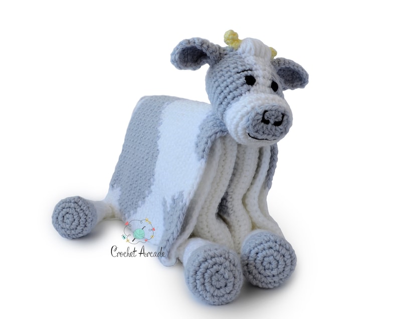 Cow Baby Blanket CROCHET PATTERN Cuddle and Play Cow Blanket Etsy