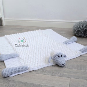BABY BLANKET Crochet Pattern Pdf ORIGINAL Cuddle and Play Sheep Crochet Baby Blanket Pattern Lamb Baby Blanket Crochet Pattern image 8