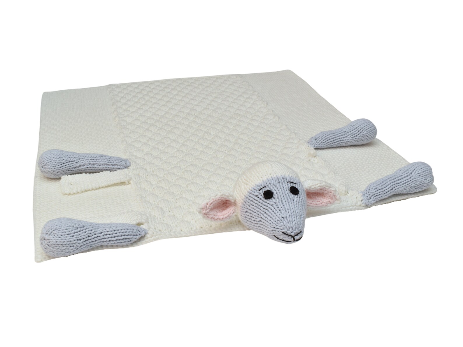 KNITTED SHEEP BLANKET Knit Pattern Pdf Cuddle and Play Sheep Etsy