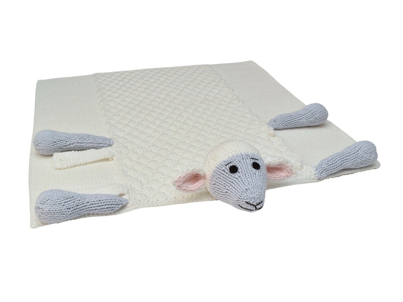 KNITTED SHEEP BLANKET Knit Pattern Pdf Cuddle and Play Sheep Etsy