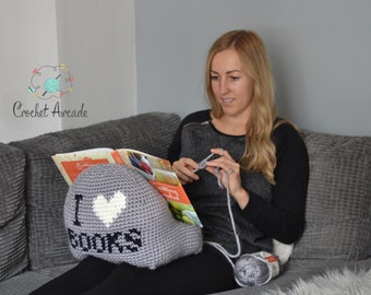 Crochet Book Holder Pattern, Tablet Pillow Stand (PDF Pattern)
