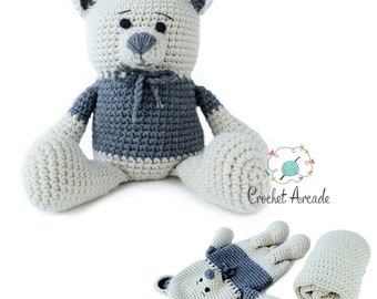 Polar Bear Amigurumi Blanket Crochet Pattern (PDF)