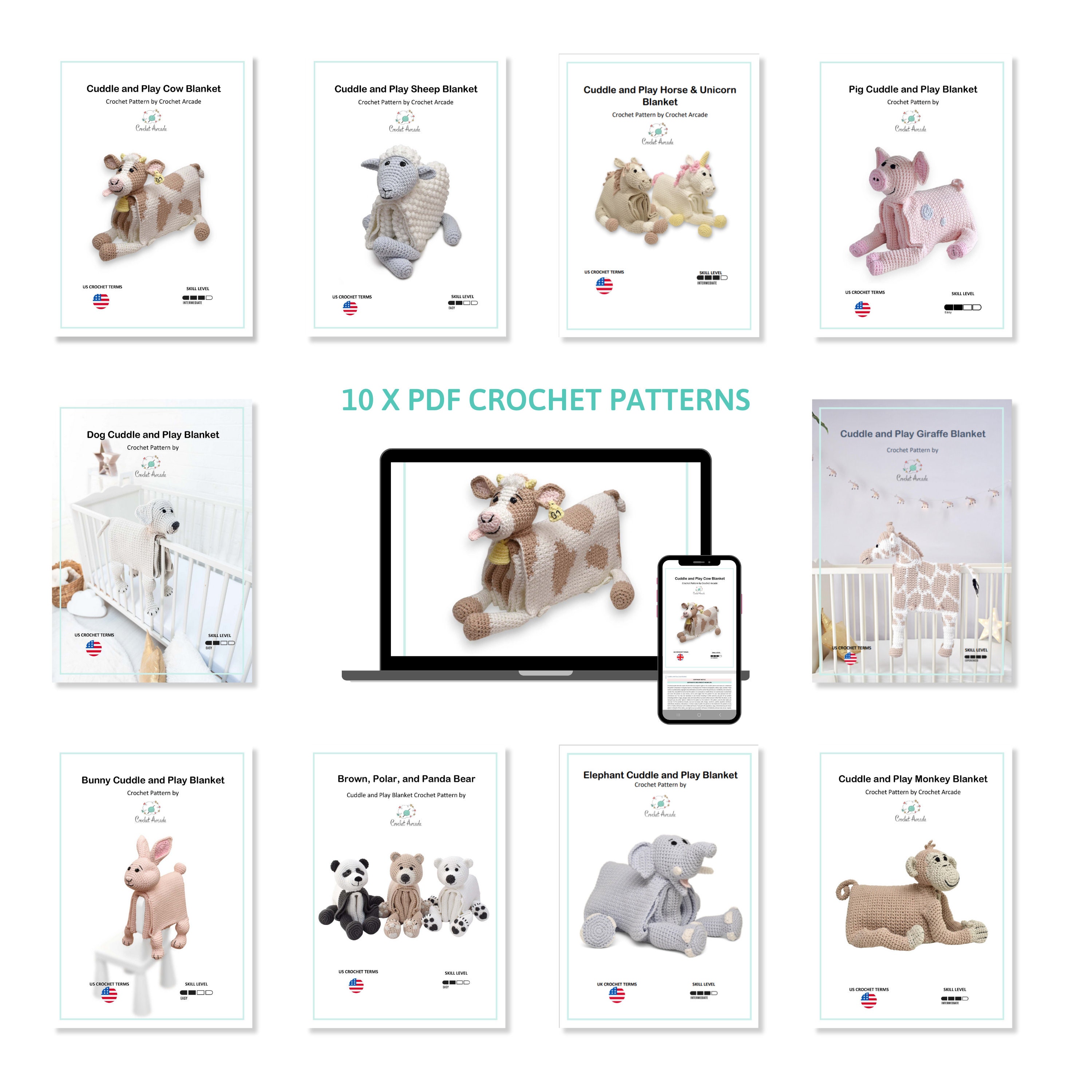 18 Animal Crochet Blanket Patterns You Have To See 12 Animal Crochet Blanket Pattern Bundle