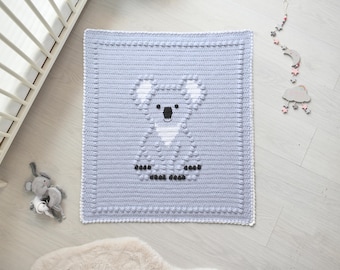 Crochet Koala Baby Blanket Pattern | Bobbly 3D Design (PDF Pattern)