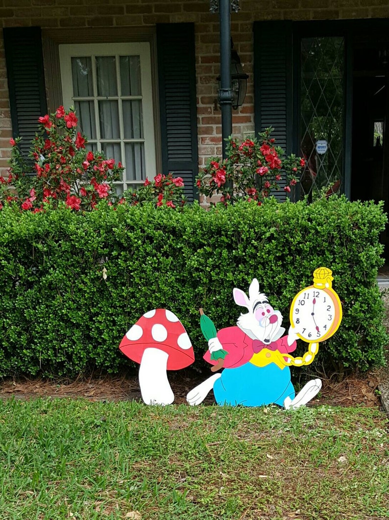 2 Alice in wonderland mushroom decoration/yard | Etsy