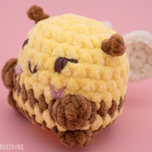 Chunky Bee Plush | Crochet Amigurumi | Handmade Gift | Stuffed Toy | Stuffie | Cute | Chenille Yarn
