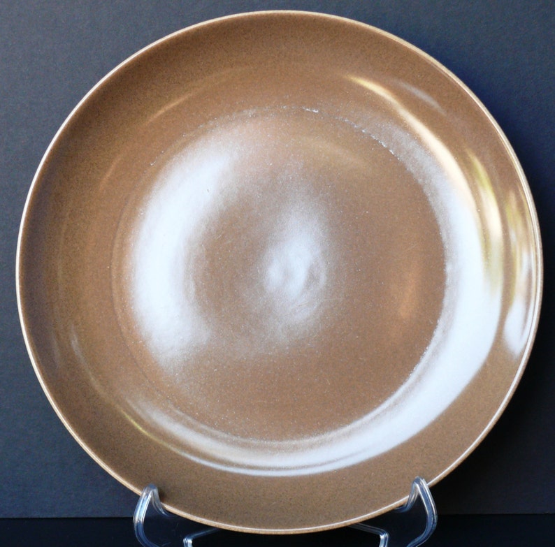 Iroquois Casual China Russel Wright Nutmeg Brown Lunch 9 inch Plate Vintage Rare