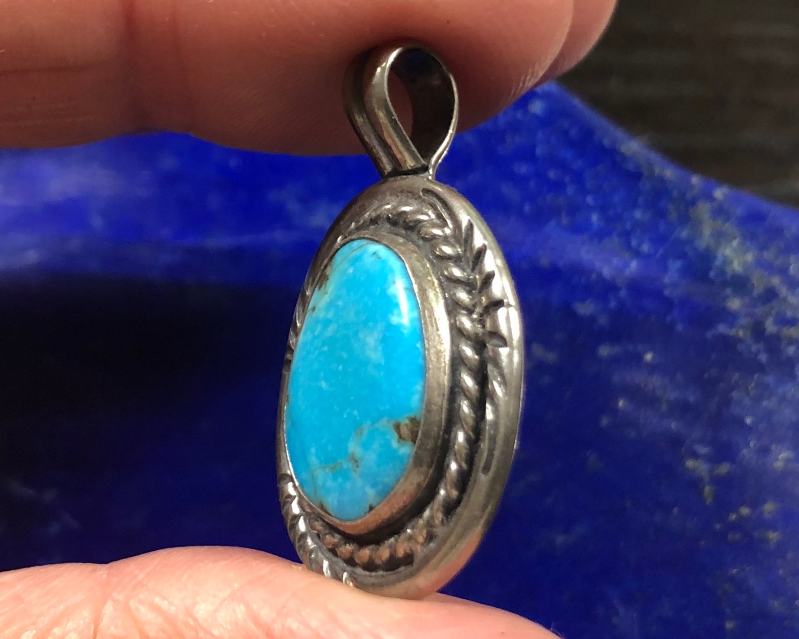 Bisbee Turquoise in Sterling Silver Artisan Handcrafted Etsy