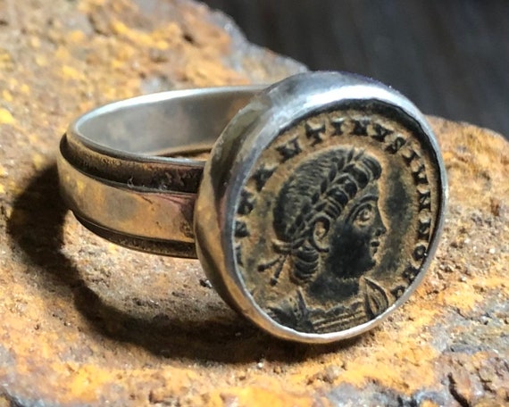 Roman Bronze Coin Pendant Sterling Silver 3-4th Century A.D. Roman Bronze Coin Pendant Sterling Silver 3-4th Century A.D.