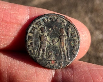 276-282 AD Probus, Augustus - Ancient Roman Bronze Coin with Clementia Temp, "A Time of Peace", written on the back.