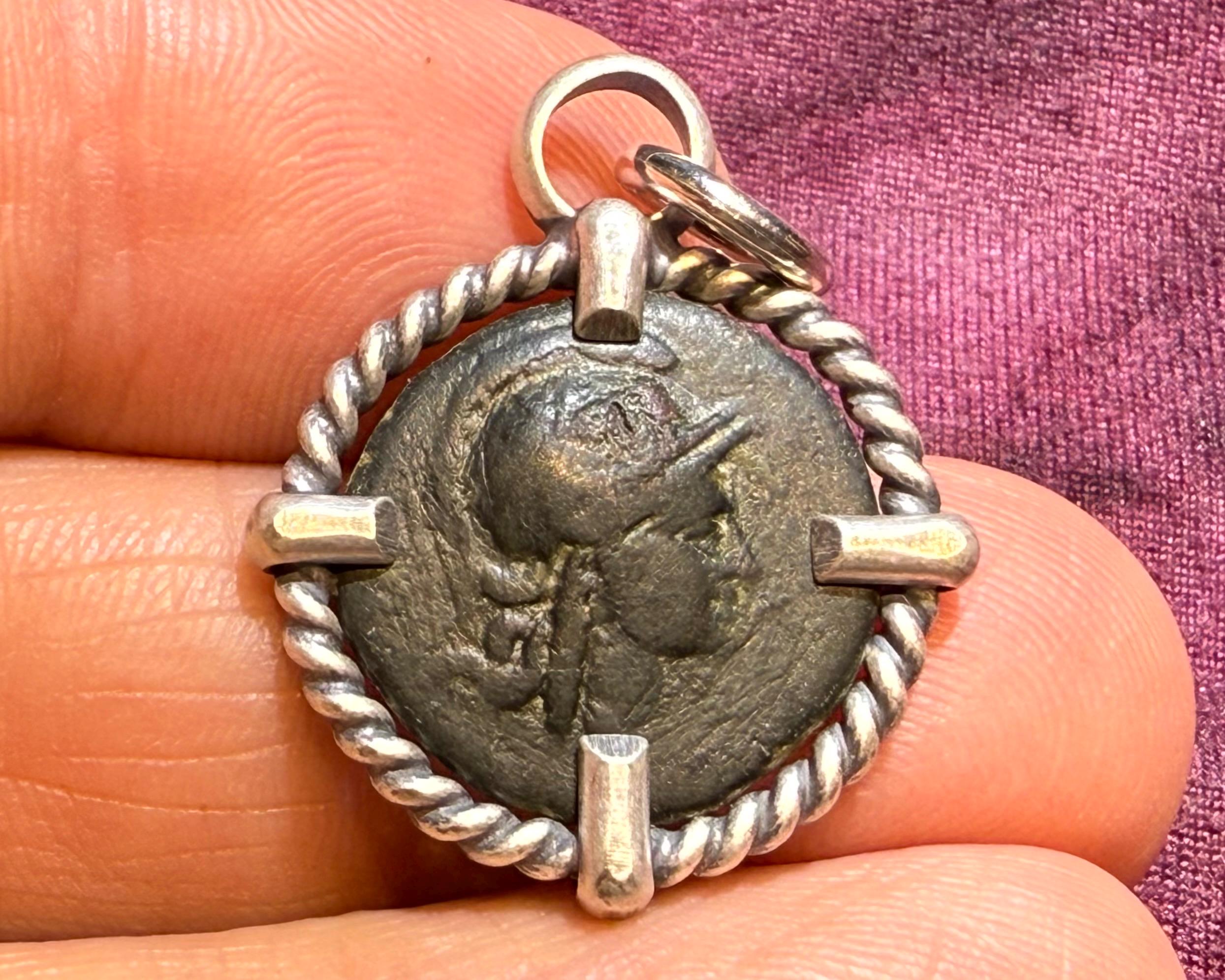 200-133 BC Owl & Athena Goddess of Wisdom, Strategy, Crafts on Ancient Greek bronze artifact coi