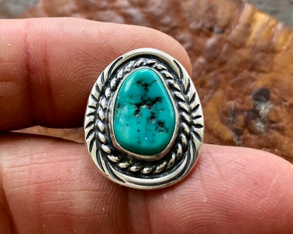 Sleeping Beauty Turquoise Ring, Size 6 1/2, Sterling Silver
