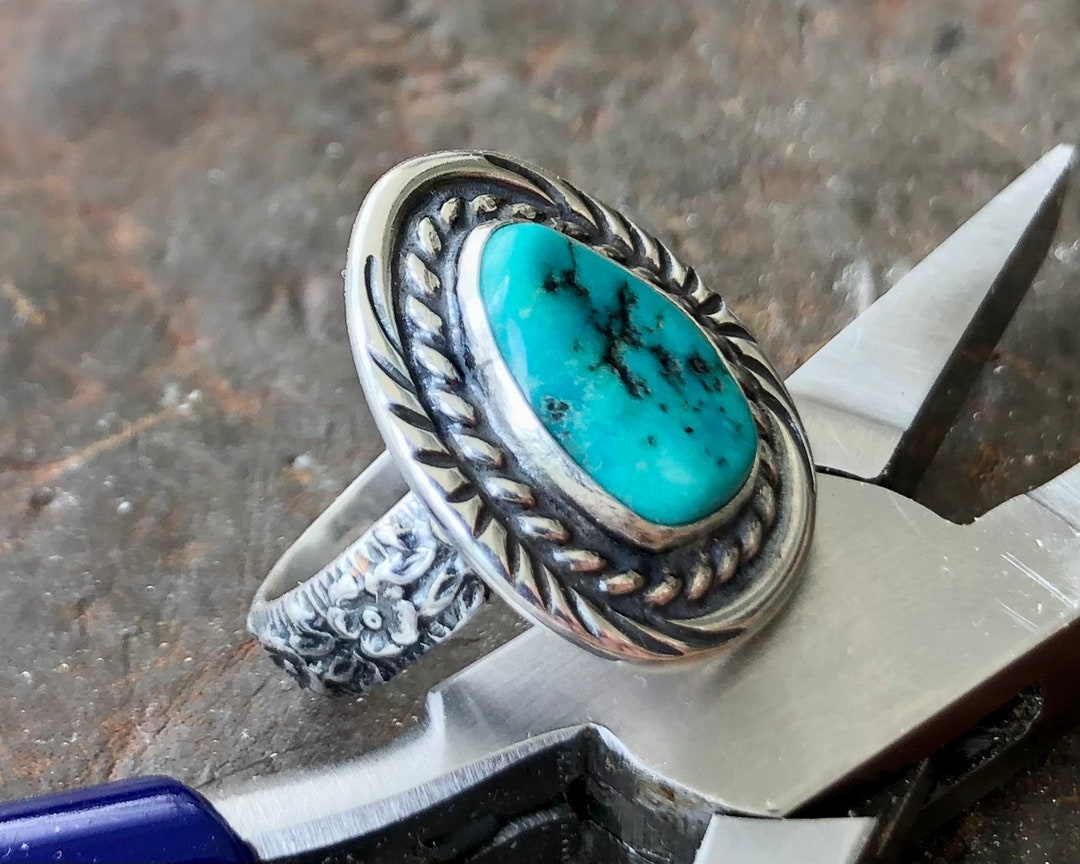 Sleeping Beauty Turquoise Ring, Size 6 1/2, Sterling Silver