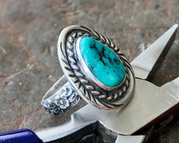 Sleeping Beauty Turquoise Ring, Size 6 1/2, Sterling Silver