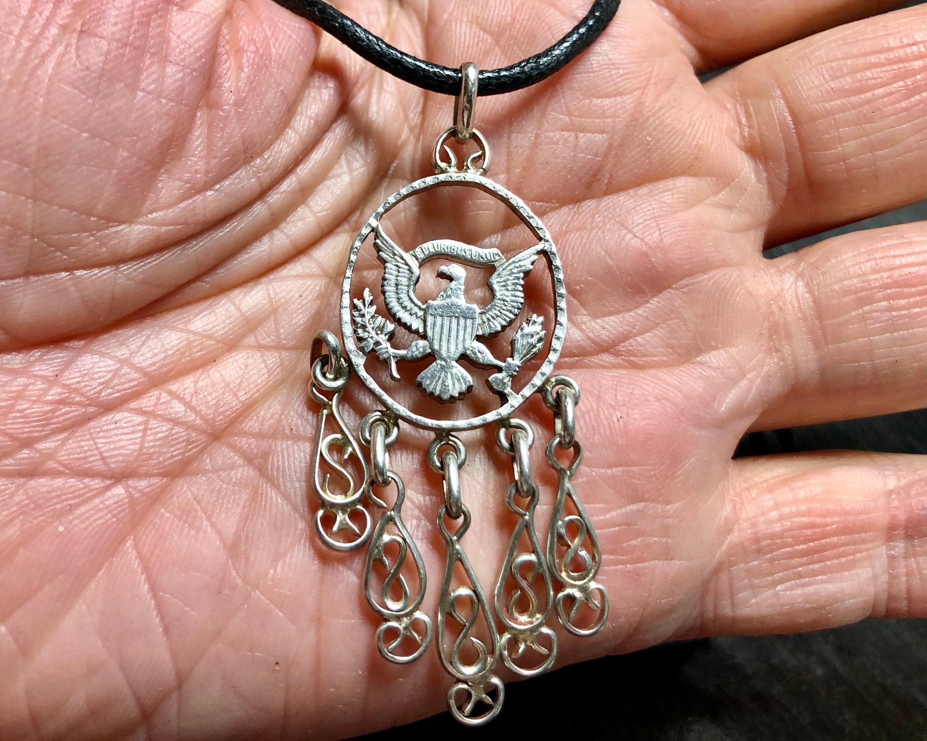 RAOING Half Dollar ID Pendant Eagle American Eagle Silver