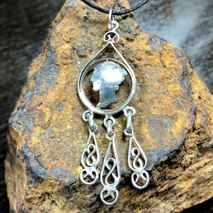 Sterling Silver Mercury Dime Cut Out Pendant: Liberty Coin Necklace