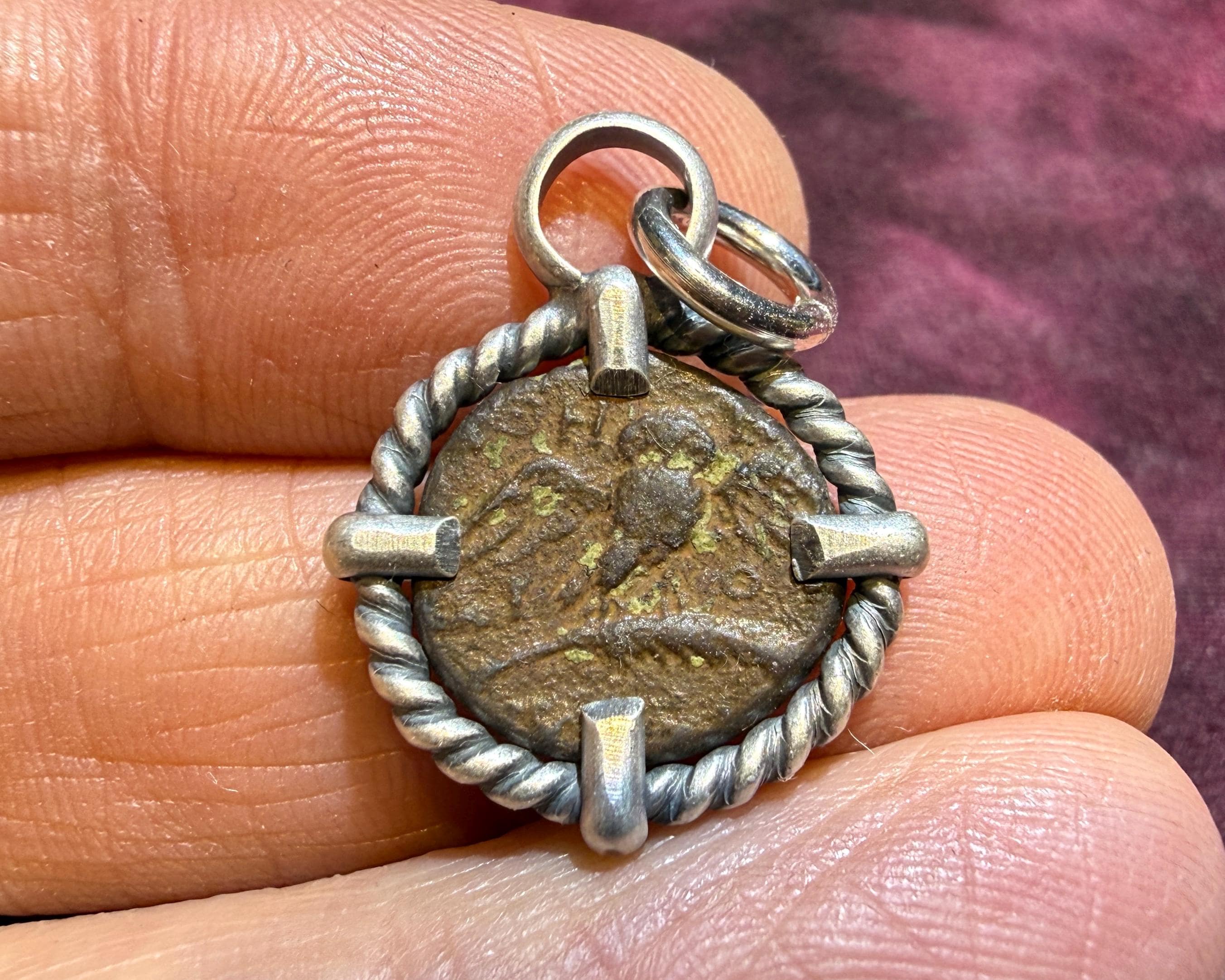 200-133 BC Owl & Athena Goddess of Wisdom, Strategy, Crafts on Ancient Greek bronze artifact coi