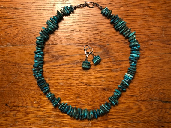 Very High Quality 18" Turquoise Nugget Bead Neckl… - image 7