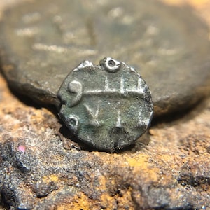 950-1025 AD silver damma of the Habbarid Dynasty in the Sind Province, under Amir Ahmad or later. Inscribed with the Shahada, Kalima, Kalema