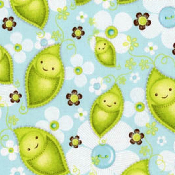 Close Out Priced - Stitched Garden Baby Bundle Green Peas Fabric