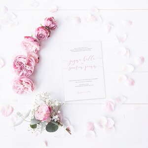 Wedding Invitation, Elegant Wedding Invitation, Modern Wedding Invitation, Calligraphy Invitation image 2