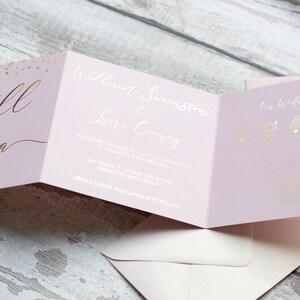 Foil Concertina Wedding Invitation