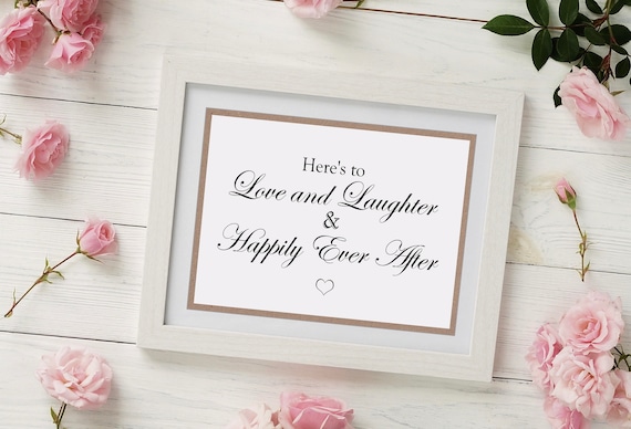 Love and Laughter Wedding Sign