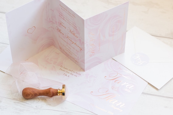 Foil Concertina Wedding Invitation