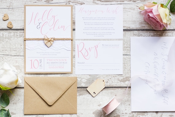 Calligraphy Blush Invitation